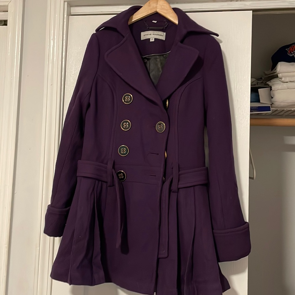 Purple Steve Madden PeaCoat with skirt
